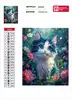 Алмазная мозаика 20х25см КОТЕНОК НА ЛУЖАЙКЕ 68590