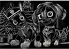 Гравюра цветная 15х21 см Суперщенки МУЛЬТИ АРТ SCRATCH-MAPPSG