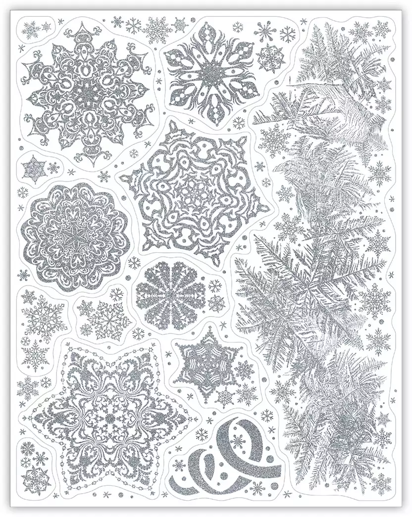 Новогоднее оконное украшение с раскраской 30x38см *92058