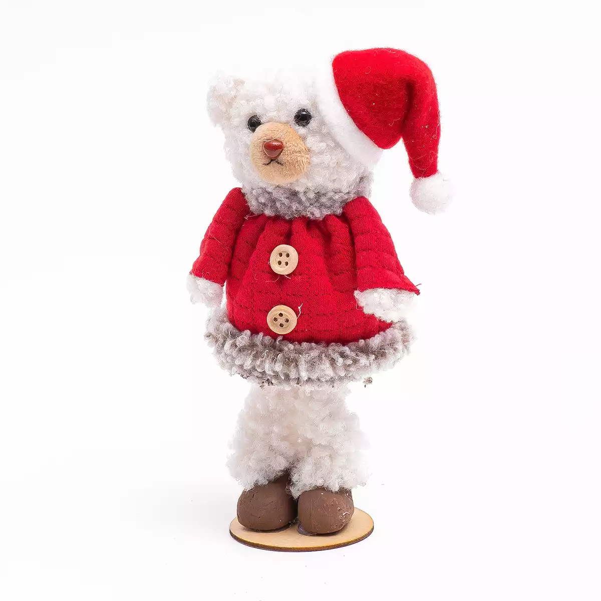 Новогодняя фигурка 19 см мишка MU-25XP28