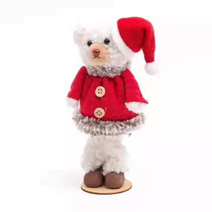 Новогодняя фигурка 19 см мишка MU-25XP28