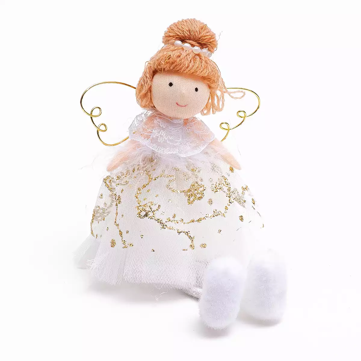 Новогодняя фигурка 16 см девочка в белом MU-25XP227