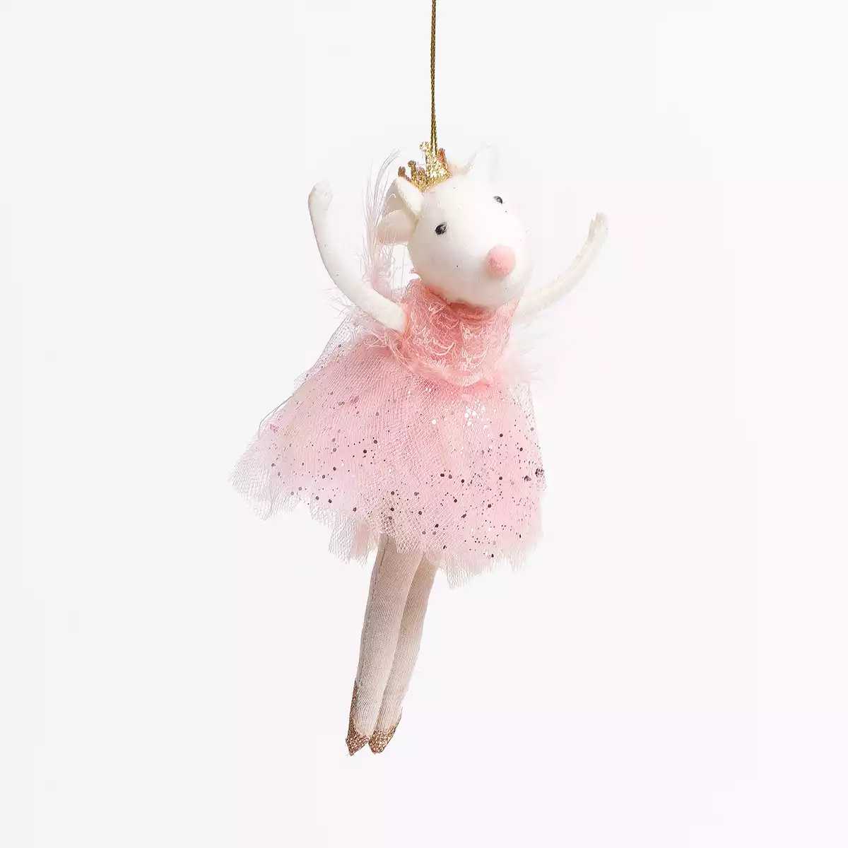 Новогодняя фигурка 18 см мышка на подвесе MU-25XP298