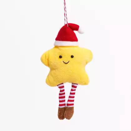 Новогодняя фигурка 18 см звездочка на подвесе MU-25XP488