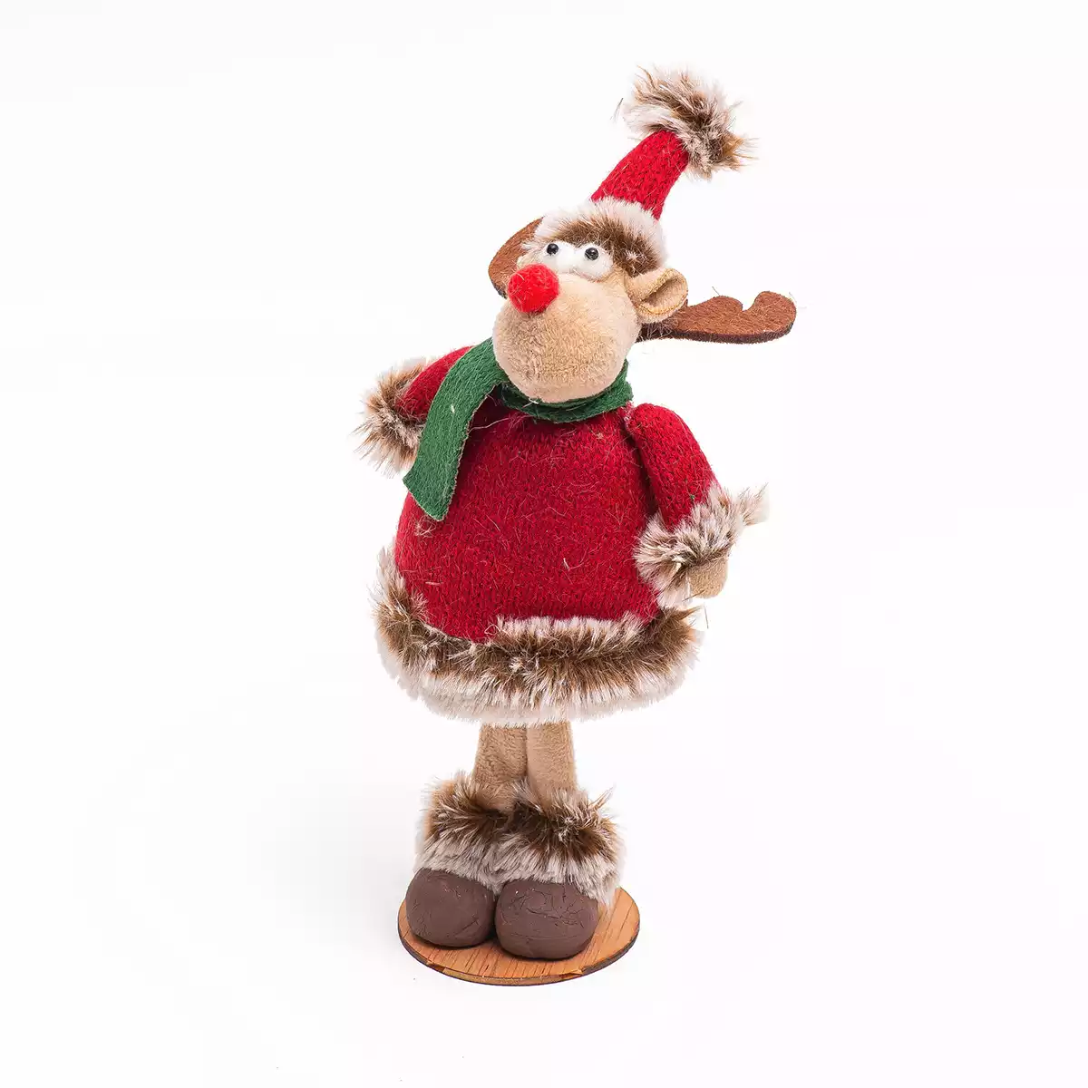 Новогодняя фигурка 23 см олень в колпачке MU-25XP500