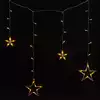 Светодиодная гирлянда 3х1 звезды 120 Led теплый желтый IP20 от сети VUL30