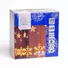 Светодиодная гирлянда 3х1 снежинки 120 Led теплый желтый IP20 от сети VUL34