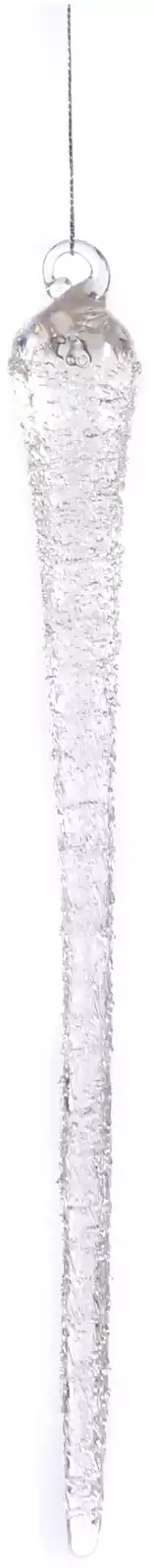 Новогодняя сосулька 19,1 см стекло лед 058D-7258D
