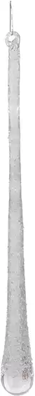 Новогодняя сосулька 20,4 см стекло капля 058D-7259D