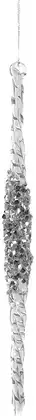 Новогодняя сосулька 19 см стекло стразы 058D-7260D