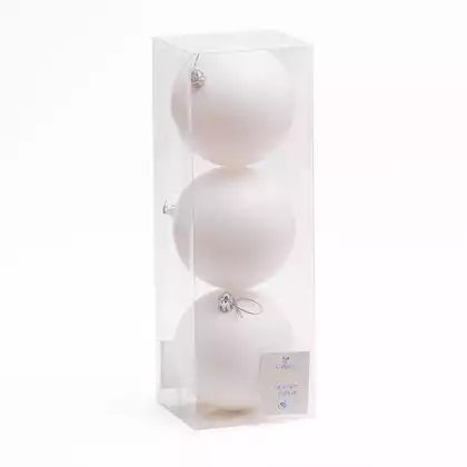 Набор шаров 10 см 3 шт белый 058D-7266D