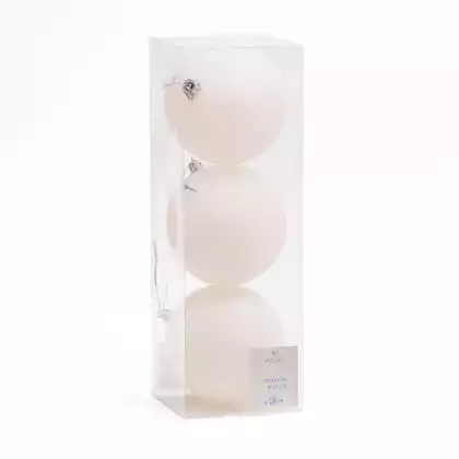 Новогодняя фигурка 10 см 3 шт белый блеск 058D-7268D