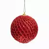 Новогодний шар 10 см красный 058D-7269D