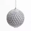Новогодний шар 10 см серебро 058D-7273D