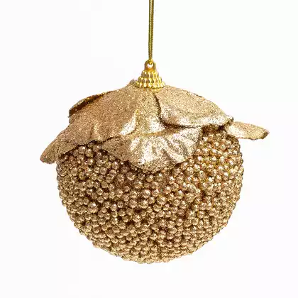 Новогодний шар 10 золото 058D-7276D