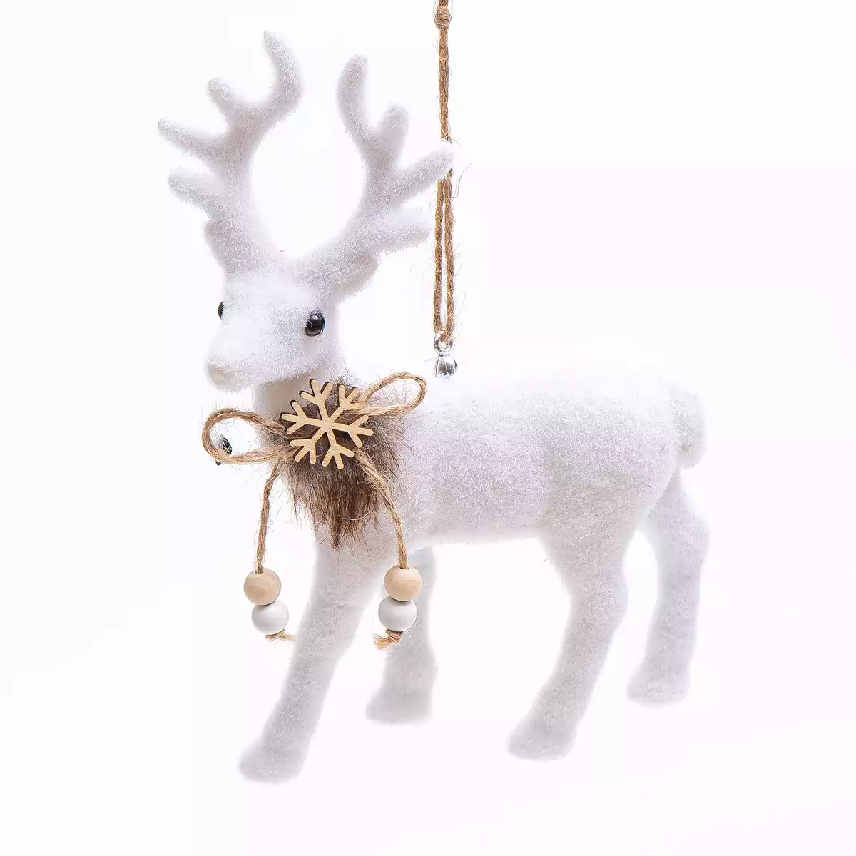 Новогодняя фигурка 22х15х4 Олень белый 058D-7283D