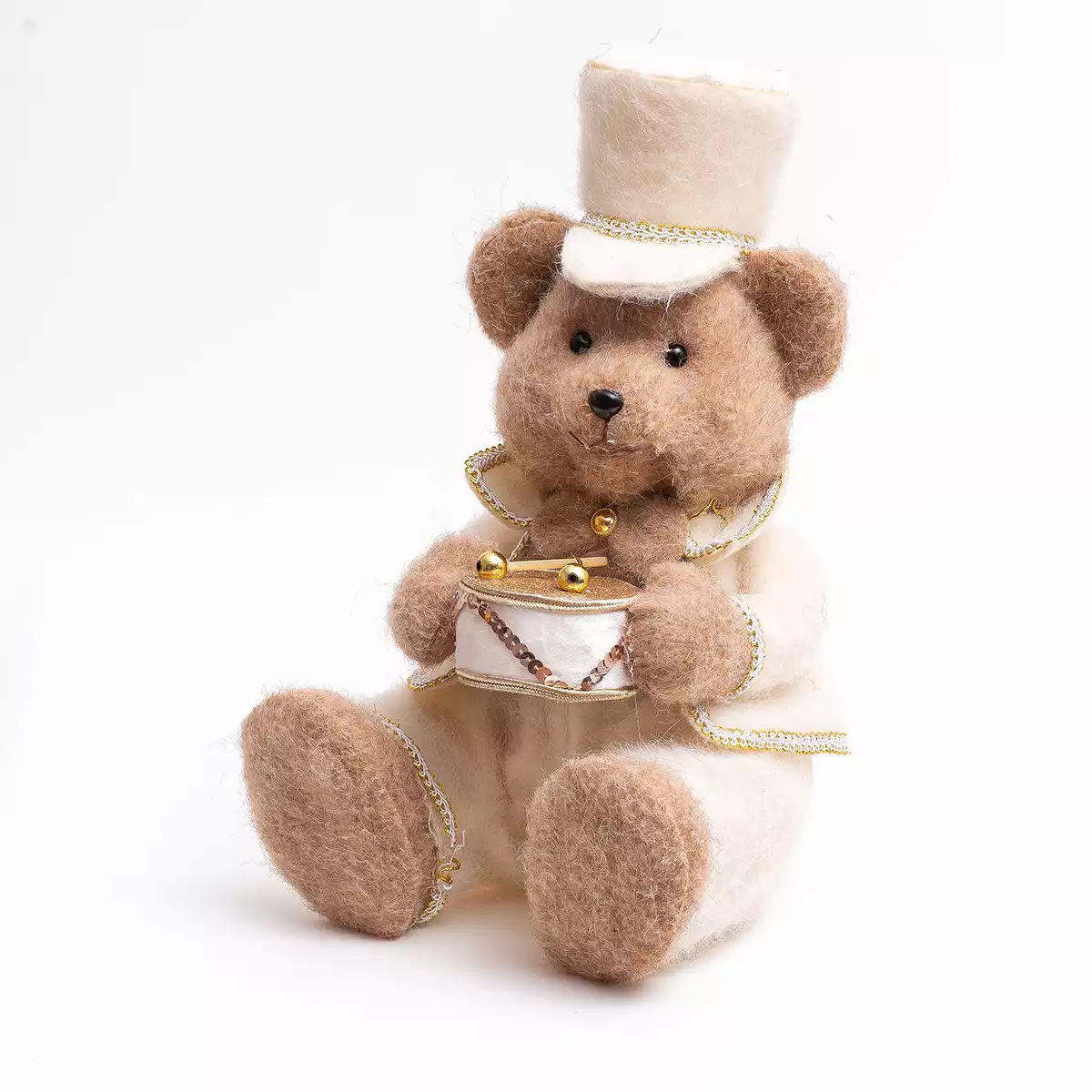 Новогодняя фигурка 21х18х31 см Мишка беж 058D-7026D