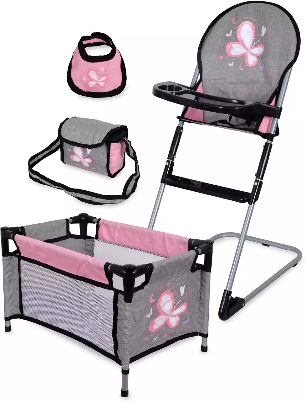 Набор для куклы Стульчик и кроватка 88863 аксессуарами в/к