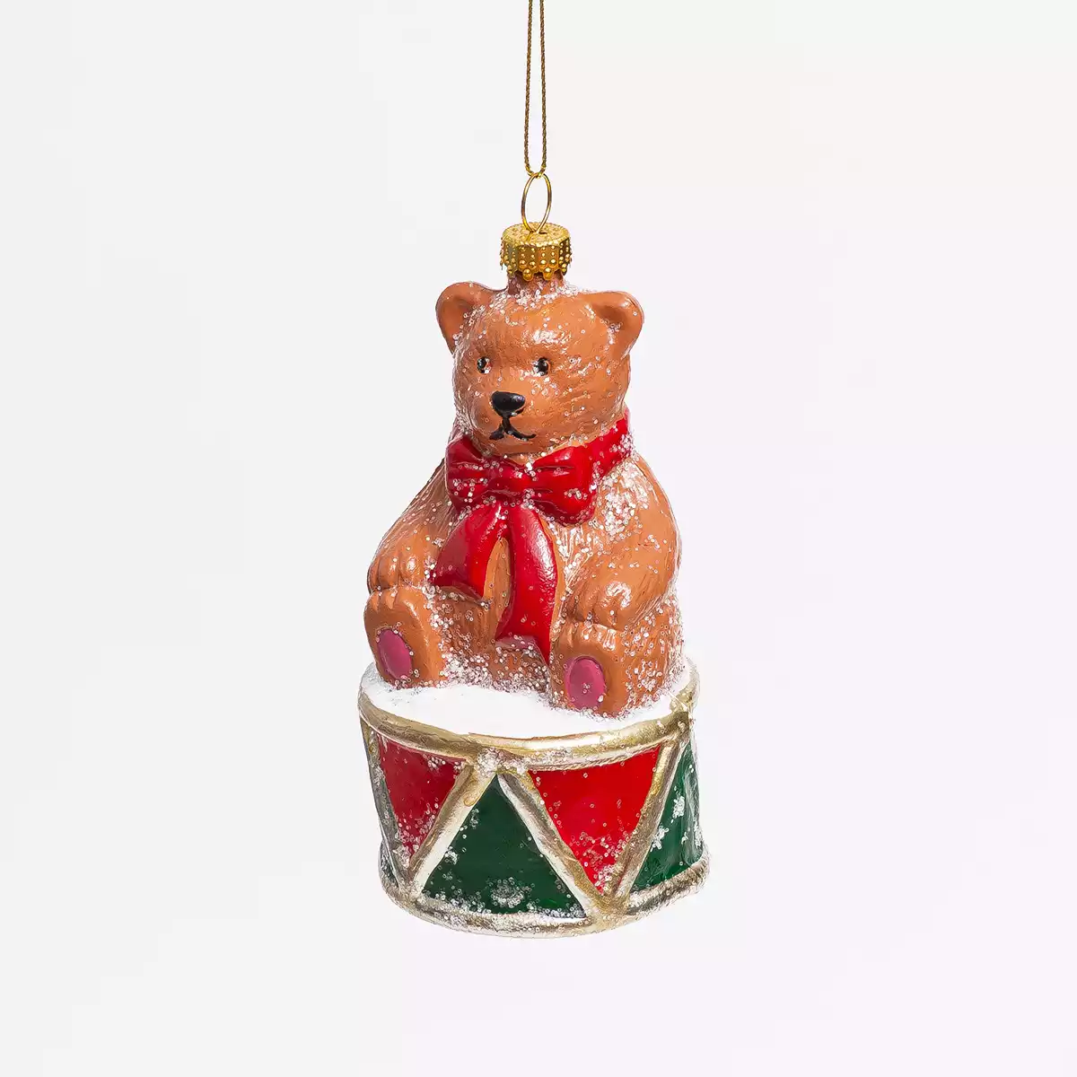 Новогодняя фигурка 12,5 см мишка с бантиком 058D-7238D