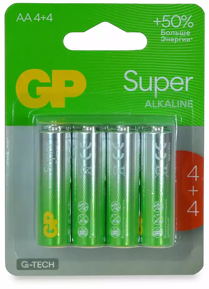 Батарейка AA LR6 GP Alkaline (8 шт)