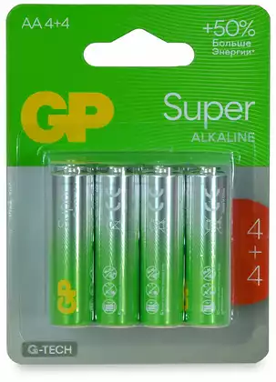 Батарейка AA LR6 GP Alkaline (8 шт)