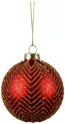 Новогодний шар 8 см стекло микс 058D-7328D