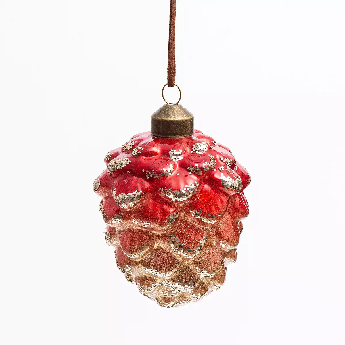 Новогодняя шигка 8 см стекло 058D-7344D