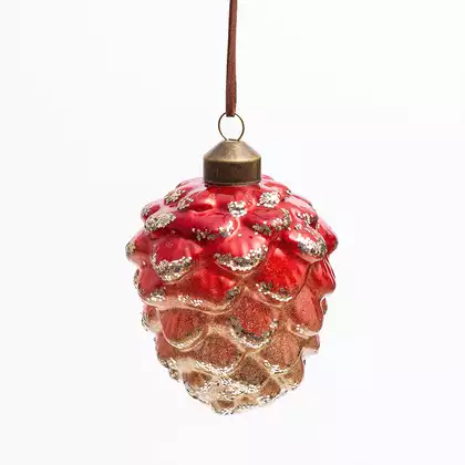 Новогодняя шигка 8 см стекло 058D-7344D