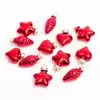 Набор фигурок 12 шт 4 см стекло красный 058D-7345D