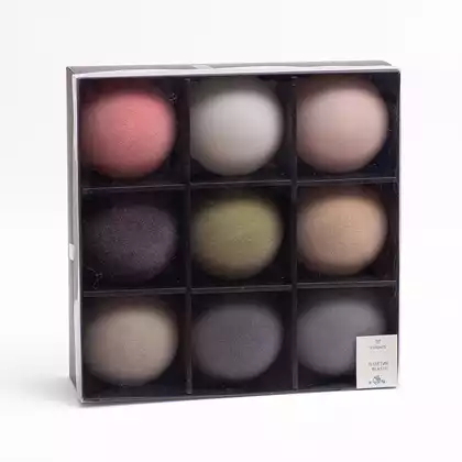 Набор шаров 10 см 9 шт флок 058D-7373D