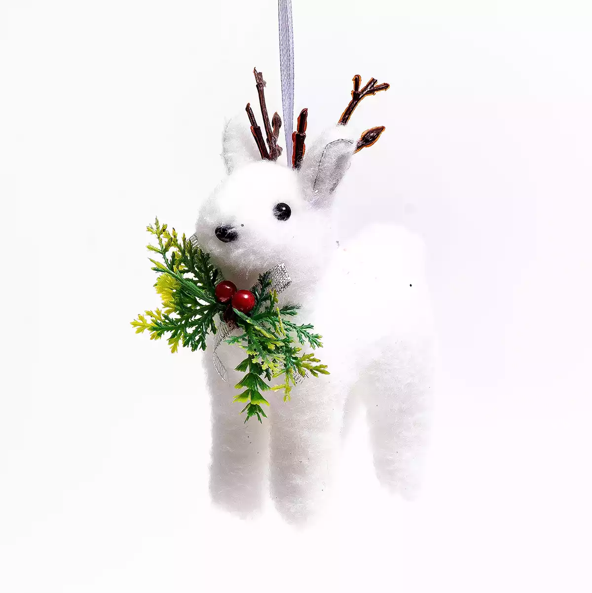 Новогодняя фигурка 15 см Олень на петельке 058D-7075D