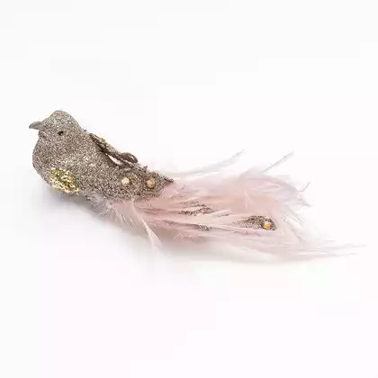 Новогодняя фигурка птица золото 058D-7084D
