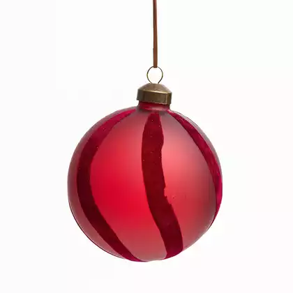 Новогодний шар 10 см бордовый стекло 058D-7382D