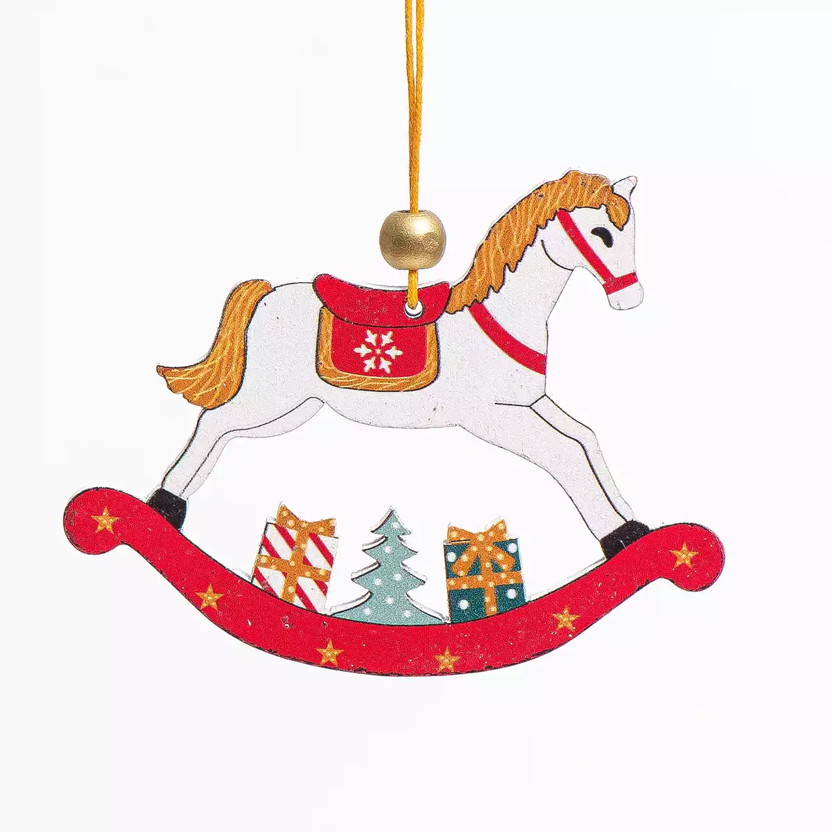 Новогодняя фигурка 8х10 Лошадка лерево 058D-7385D
