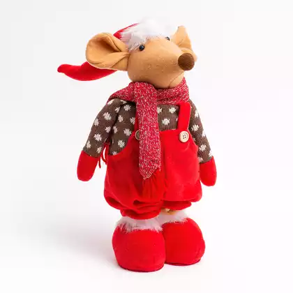 Новогодняя фигурка 28 см мышонок в колпачке 058D-7389D