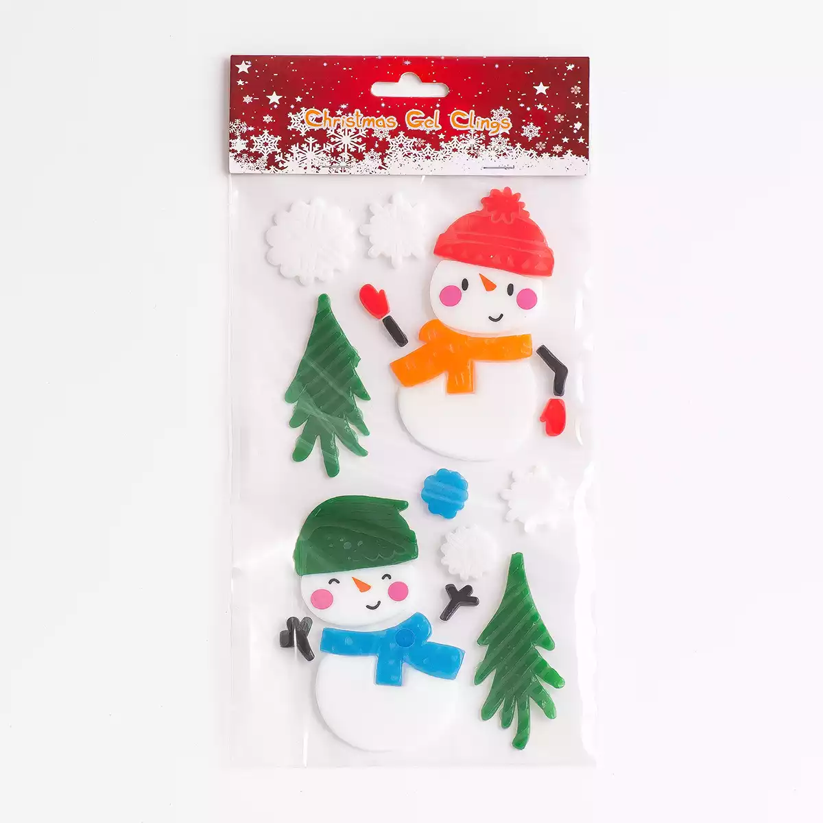 Новогодняя наклейка 19х19 Снеговички 058D-7467D