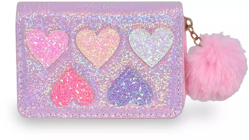 Кошелек Сердца с мех 058-25-2019