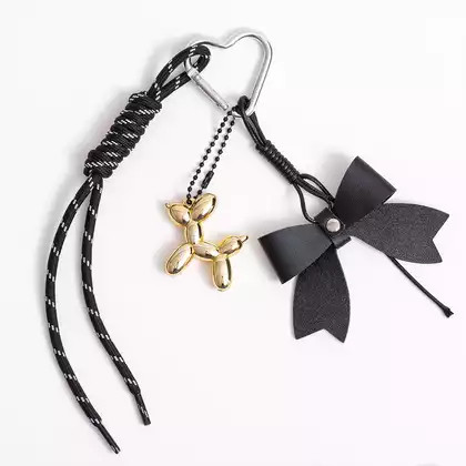 Брелок Бант связка черный 058-25-1024