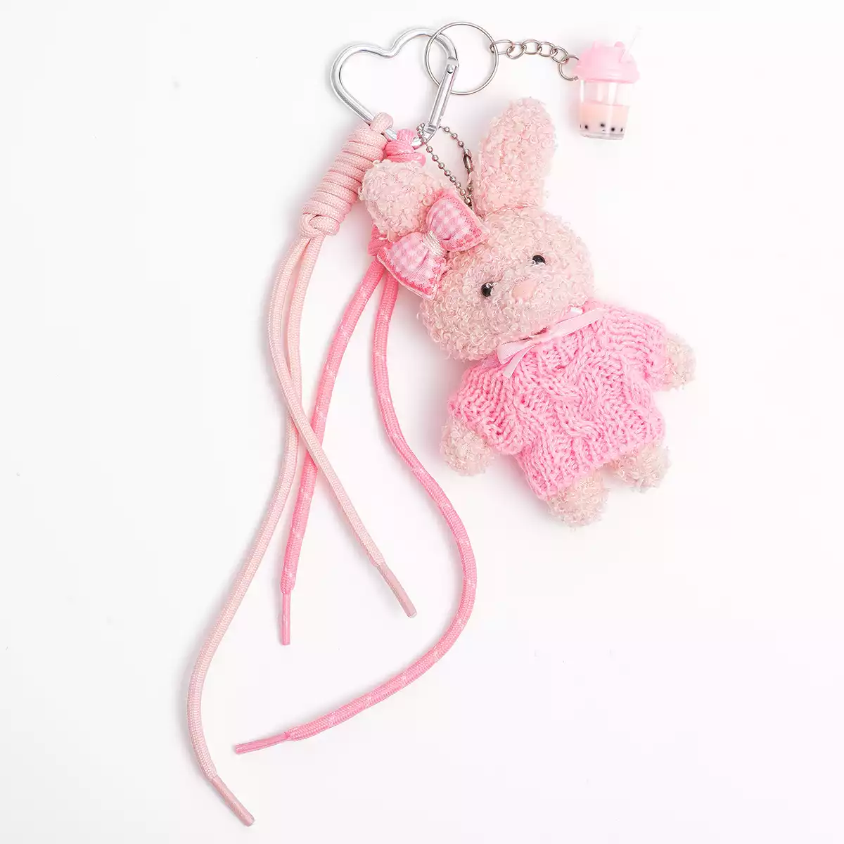 Брелок Зайка розовый связка 058-25-1032