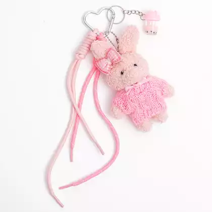 Брелок Зайка розовый связка 058-25-1032