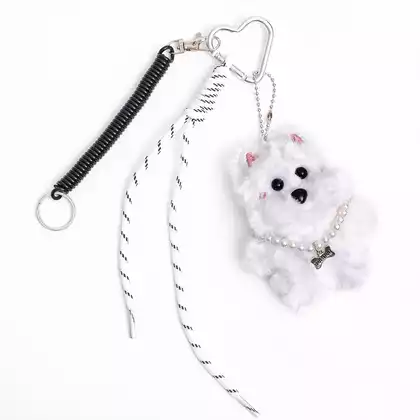 Брелок Собачка белая 058-25-1039