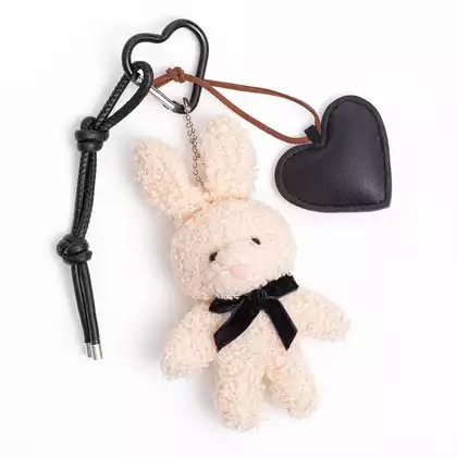 Брелок Заяц беж связка 058-25-1041