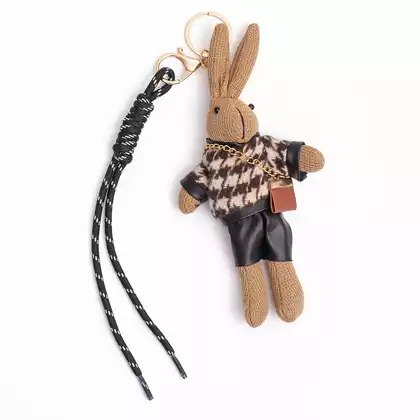Брелок Заяц беж в костюме 058-25-1042