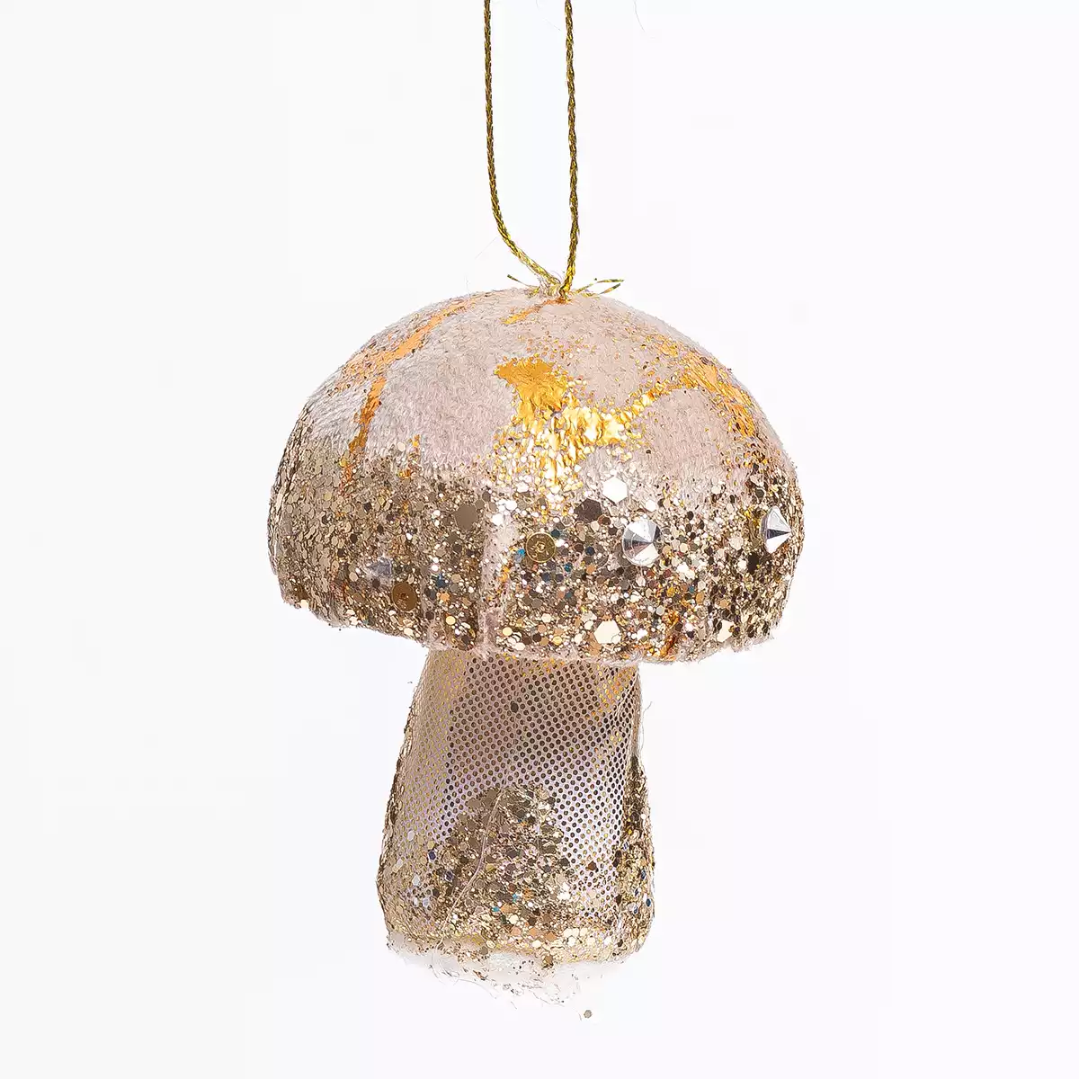 Новогодняя фигурка 6х6х7,5 см гриб золото 058D-7483D