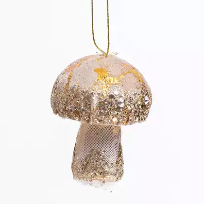 Новогодняя фигурка 6х6х7,5 см гриб золото 058D-7483D
