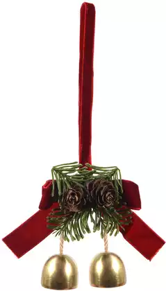 Новогодняя подвеска 19 см колокольчик 058D-7503D