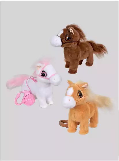 Мягкая игрушка Лошадь Ласка механическая 30 см 058D-7475D