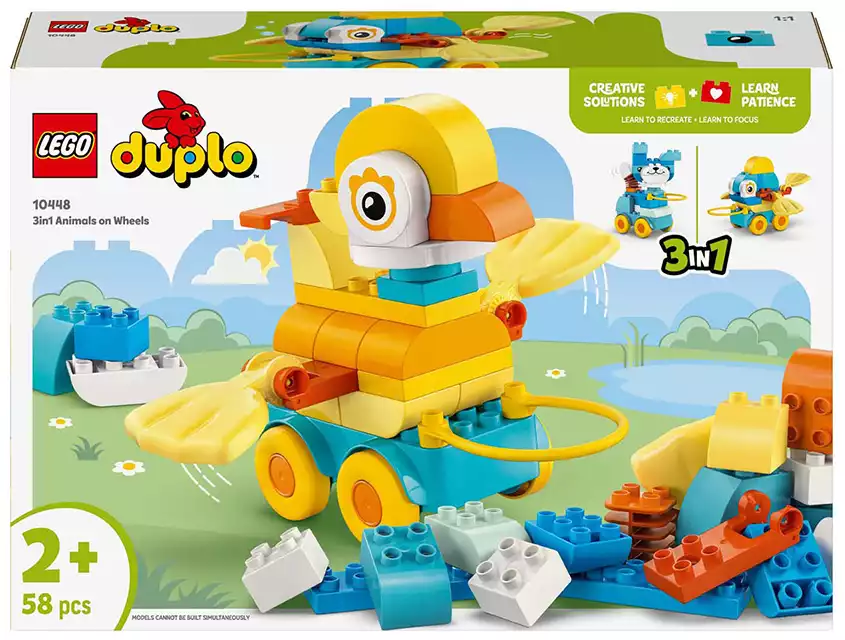 Конструктор 3 в 1 Животные на колесах 10448 Lego Duplo 58 дет.