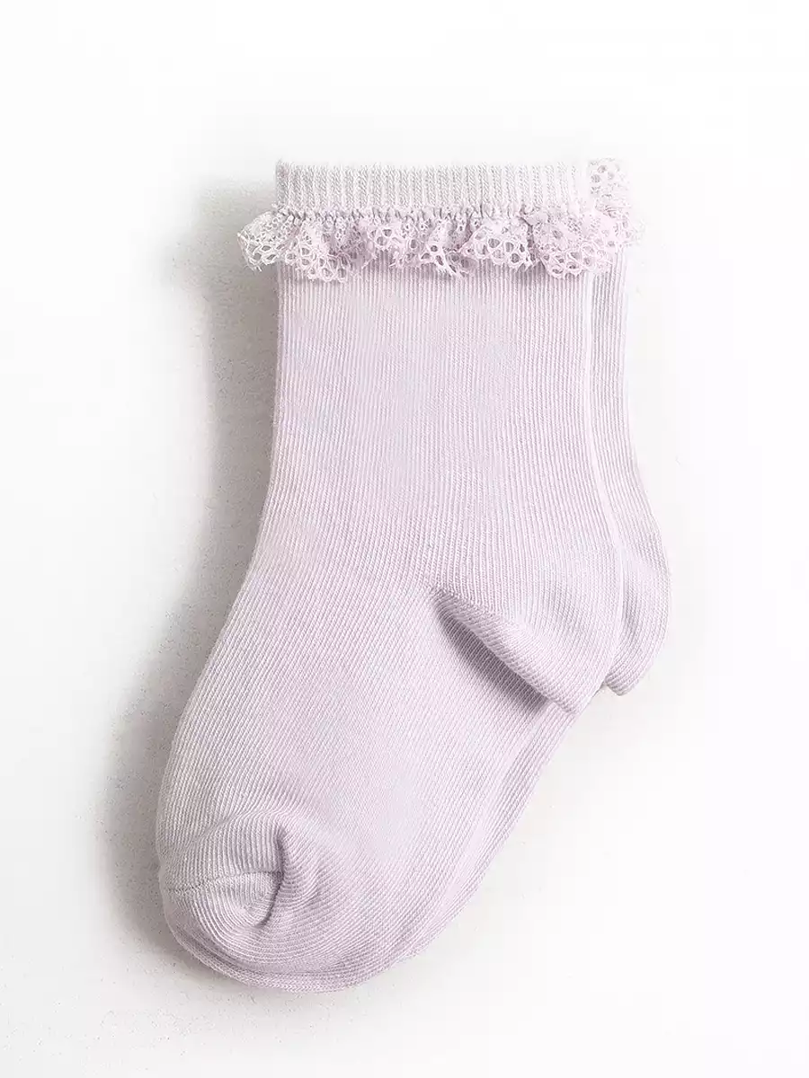 Ажурные носки с рюшей