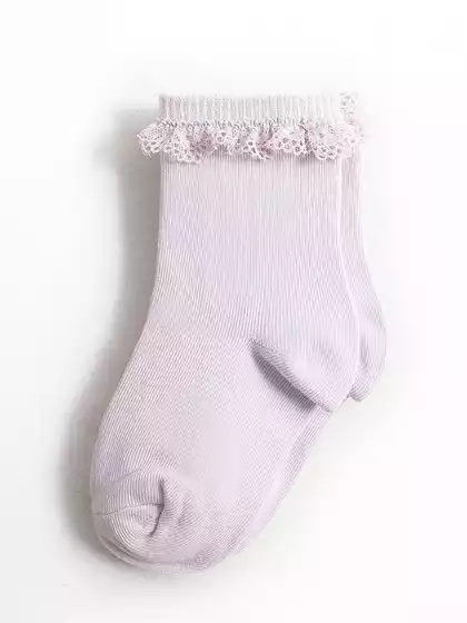 Ажурные носки с рюшей
